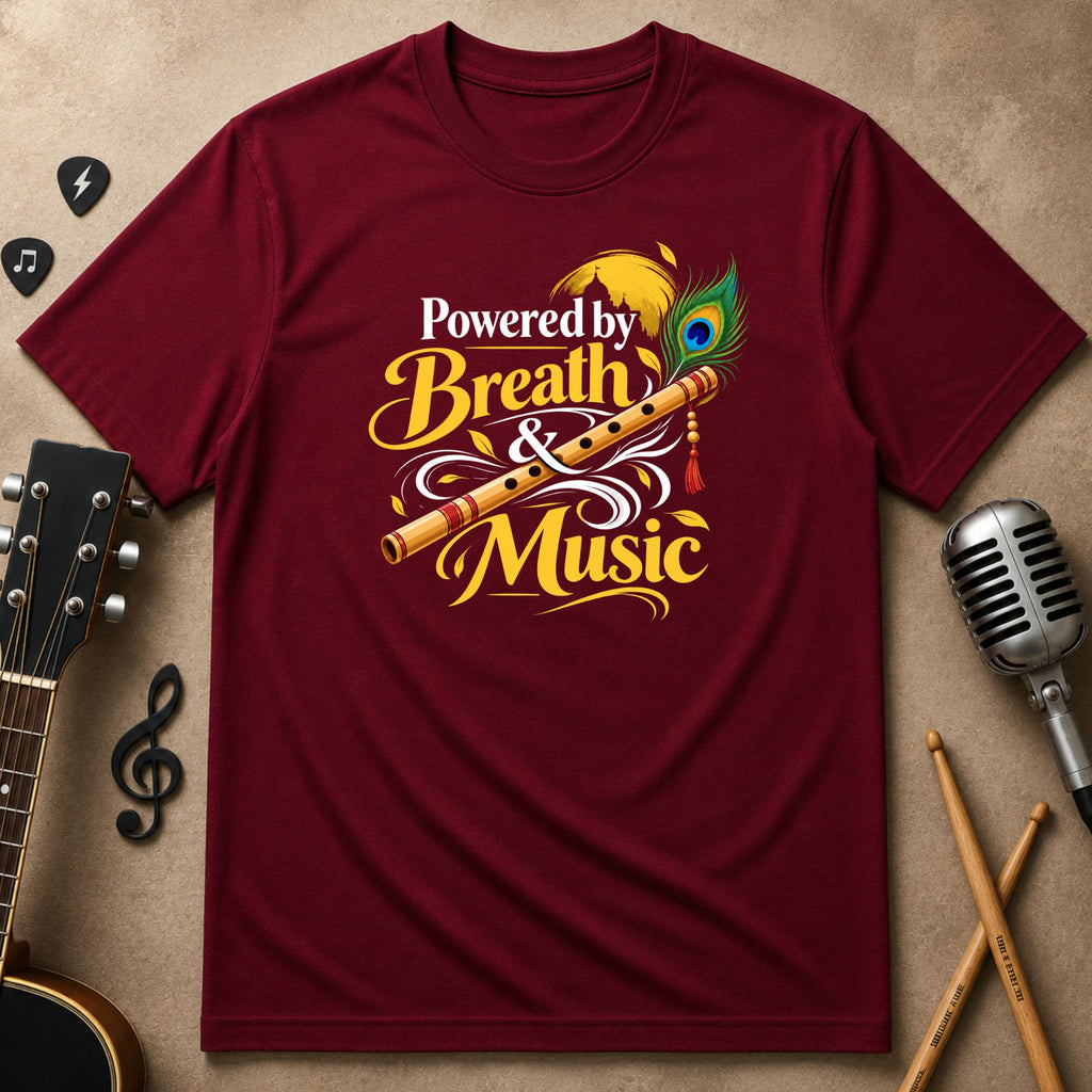 Powered by Breath & Music | Flute Unisex T-Shirt