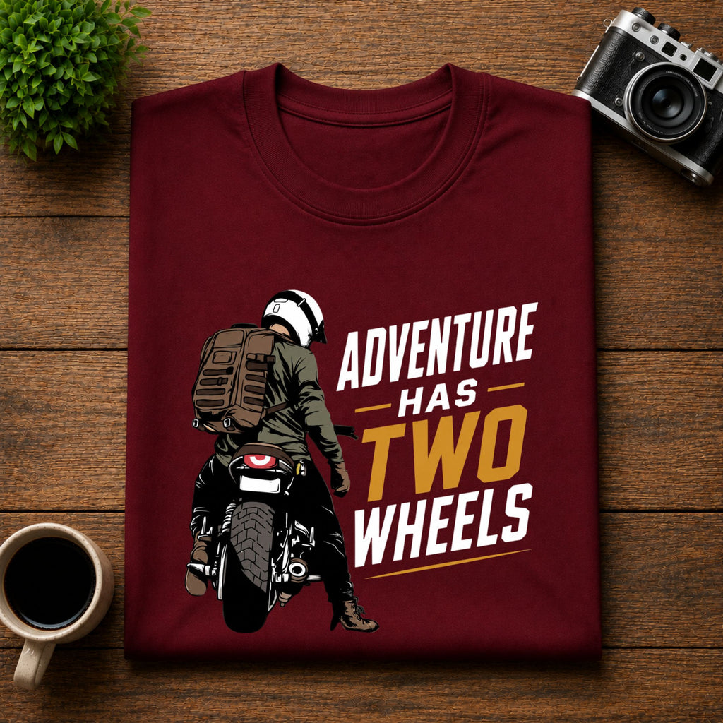 Adventure Has Two Wheels Biker Unisex Tee