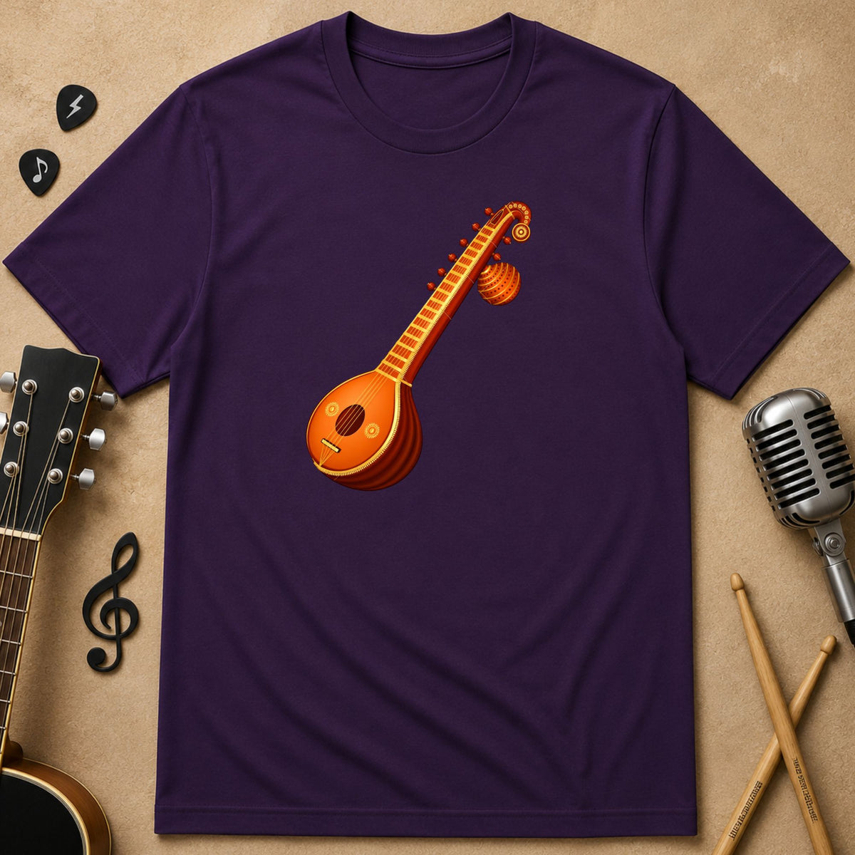 Sitar Unisex T-Shirt | Indian Classical Music