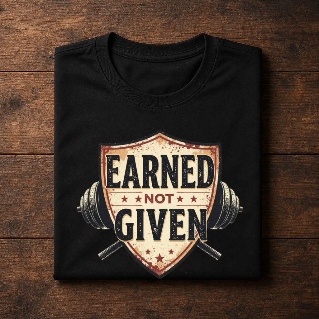 Earned Not Given Regular Gym T-Shirt