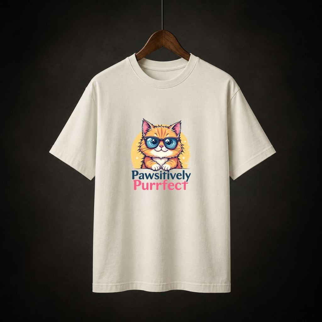 Pawsitively Purrfect Cat T-Shirt | Cute Cat Lover Tee