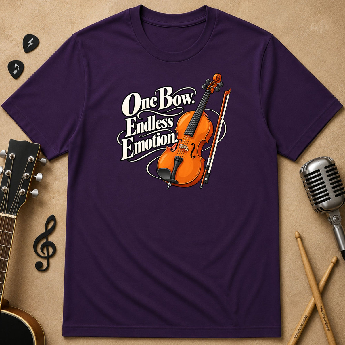 One Bow Endless Emotion | Violin Unisex T-Shirt