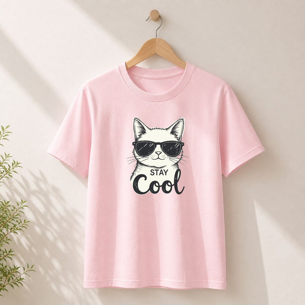 Stay Cool Cat T-Shirt | Funny Cat Lover Graphic Tee