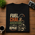 Fuel Chai Adventure Repeat Biker Unisex Tee