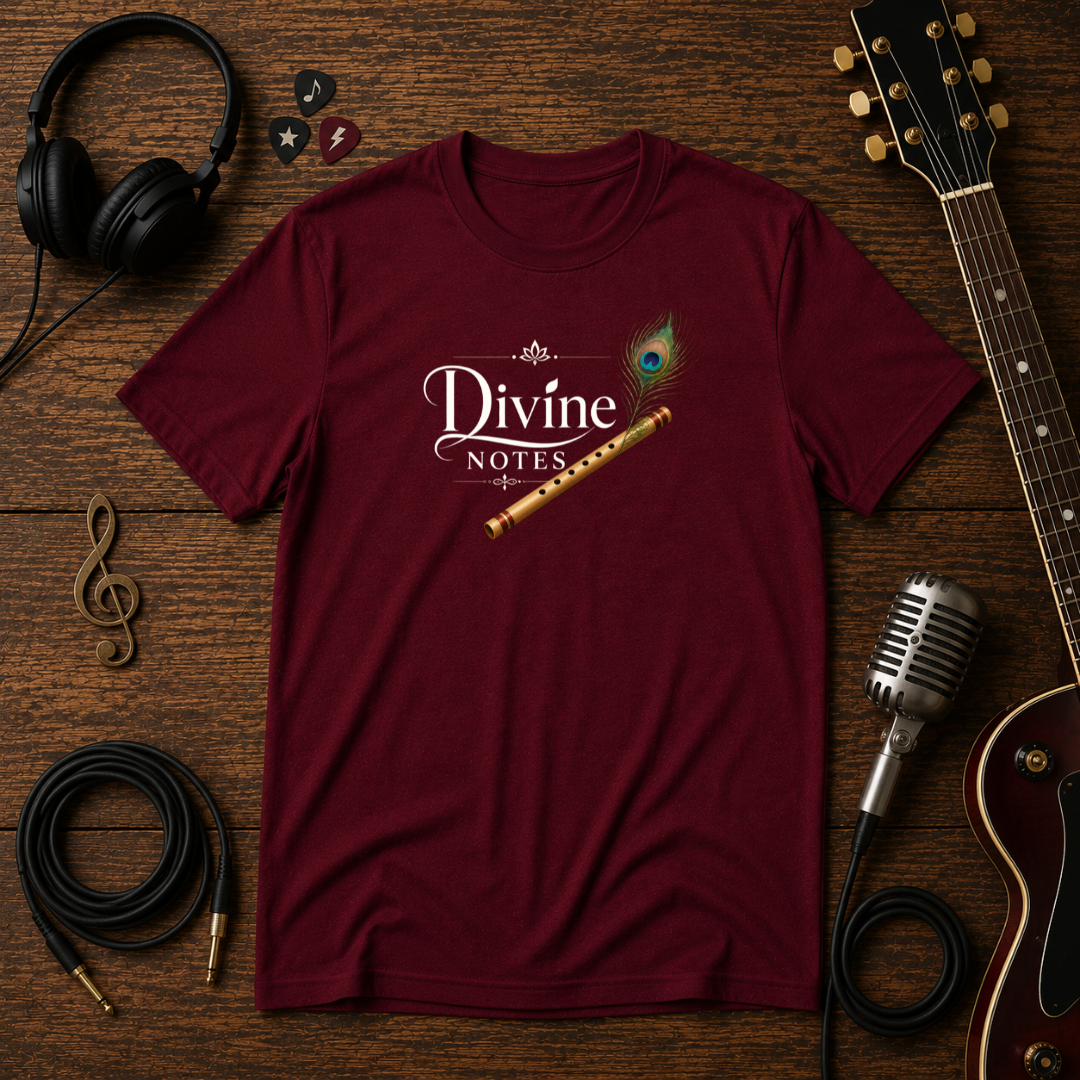 Divine Notes Bansuri Unisex Tee – Flute Player T-Shirt