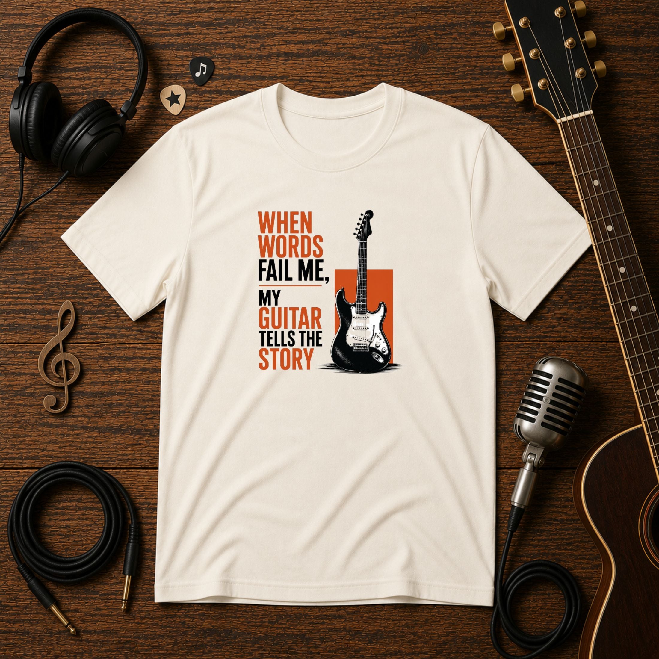 When Words Fail Me My Guitar Tells The Story | Unisex Tee